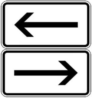 Schild "Links- und Rechtsweisend"