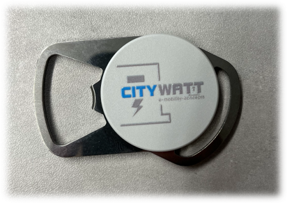 Flaschenöffner RFID-Ladechip CITYWATT