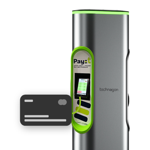 [50.005.06-86444] Technagon Giro-e Pay-T Terminal (Einbau in Front, kein Ladepunkt entfällt) für TEP4